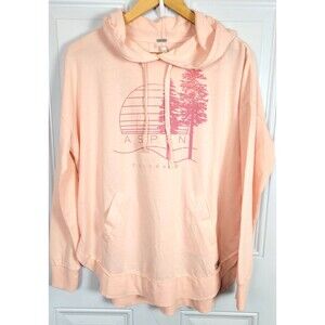 Tech Styles Womens Oversized Aspen Colorado Hoodie Size S